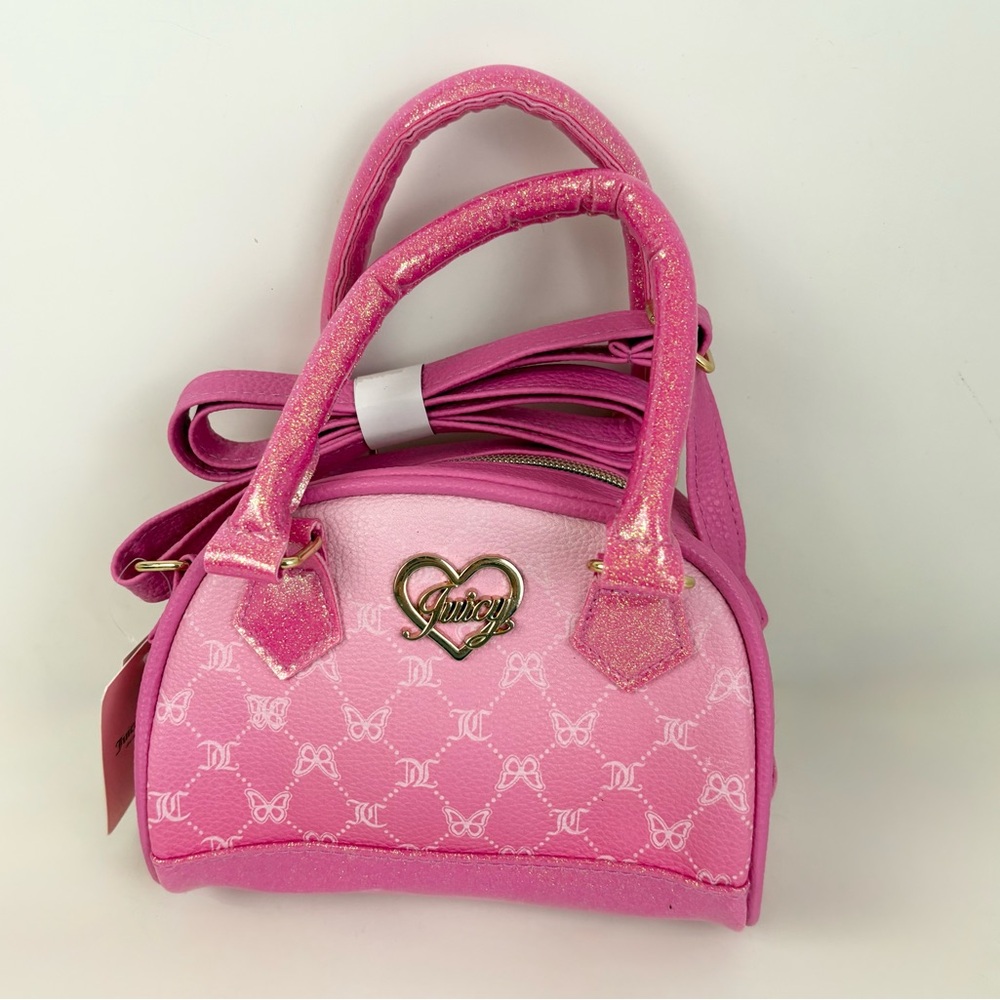 Juicy Couture Jr Glittery Pink Mini Bag, Little Girls Accessory Purse New Tags